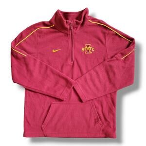 Nike Iowa State Quarter Zip Fleece Size 16-18 Red Gold Cyclones